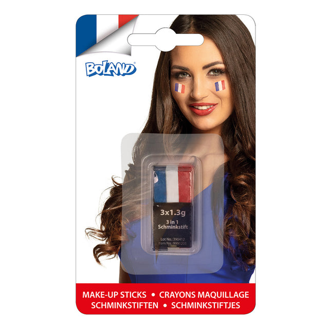 Makeup stick for adults, suitable for men and women, featuring a blend of natural oils and waxes, packaged in a blister, ideal for face makeup applications.
