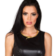 Serpent of the Nile necklace for women, Egyptian-inspired jewelry made of 80% iron and 20% zinc alloy, displayed on a hanging card.