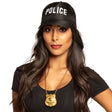 Special police necklace made of 100% iron, adult unisex jewelry accessory featuring a metal pendant, ideal for police and SWAT costume or themed events.