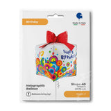 Ballon cadeau 4D - Multicolore - 20" - Gonflage Hélium en boutique