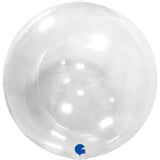 Ballon globe transparent - 15" - Gonflage Hélium en boutique