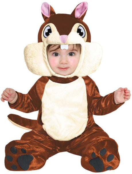 Déguisement écureuil bébé brun beige 12-18 mois