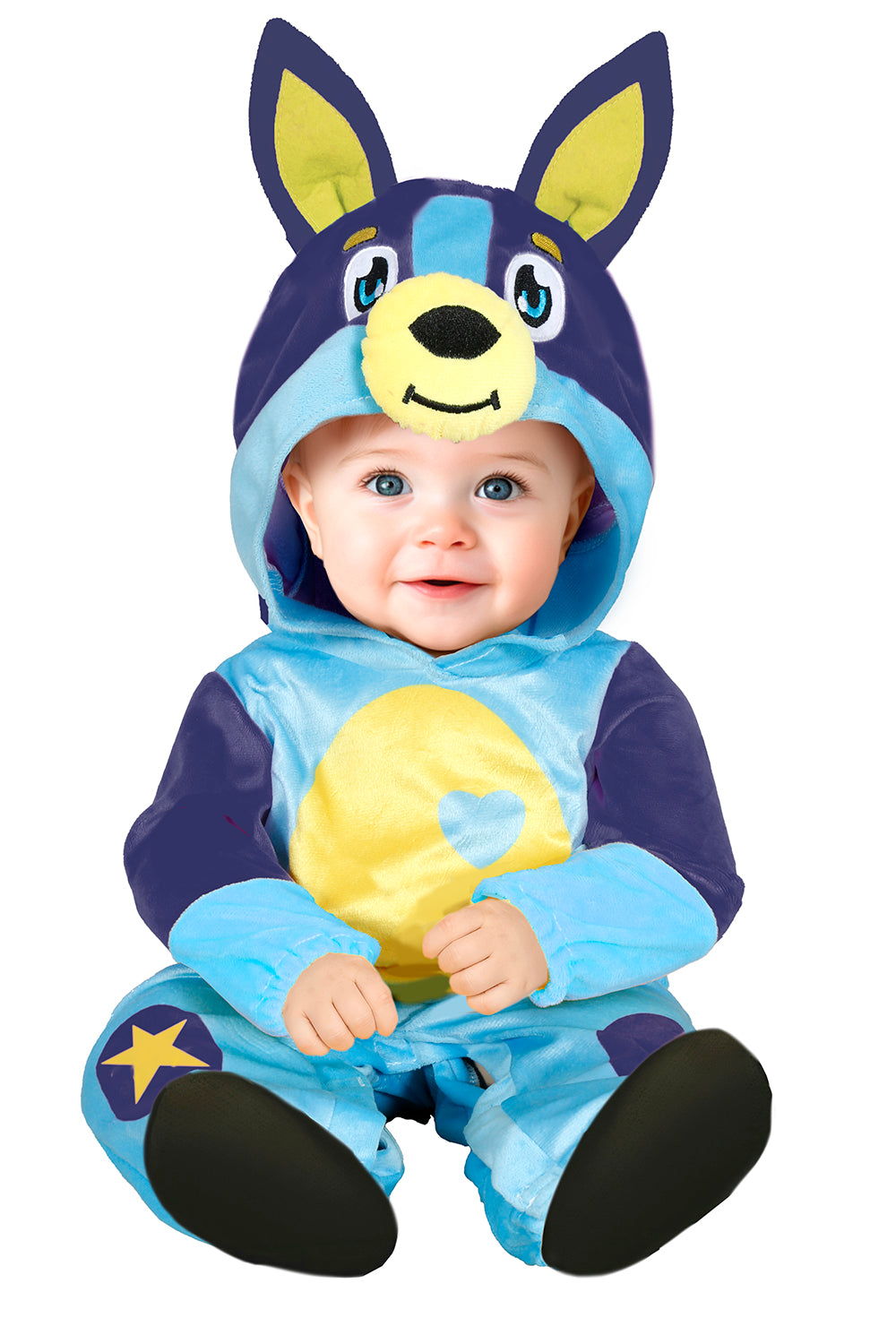 Déguisement Chien Coloré Bébé - Capuche, Queue et Combinaison