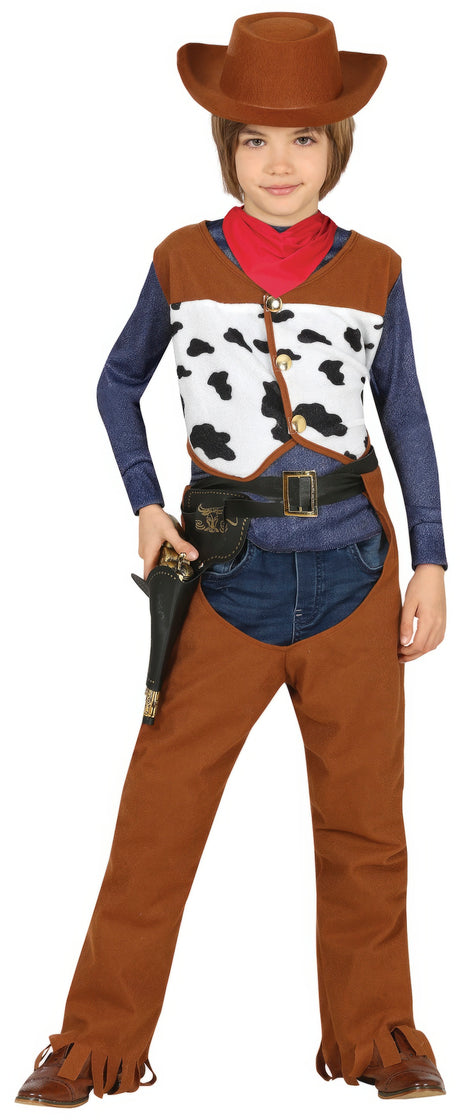 Déguisement Cowboy Garçon - T-Shirt, Gilet et Pantalon