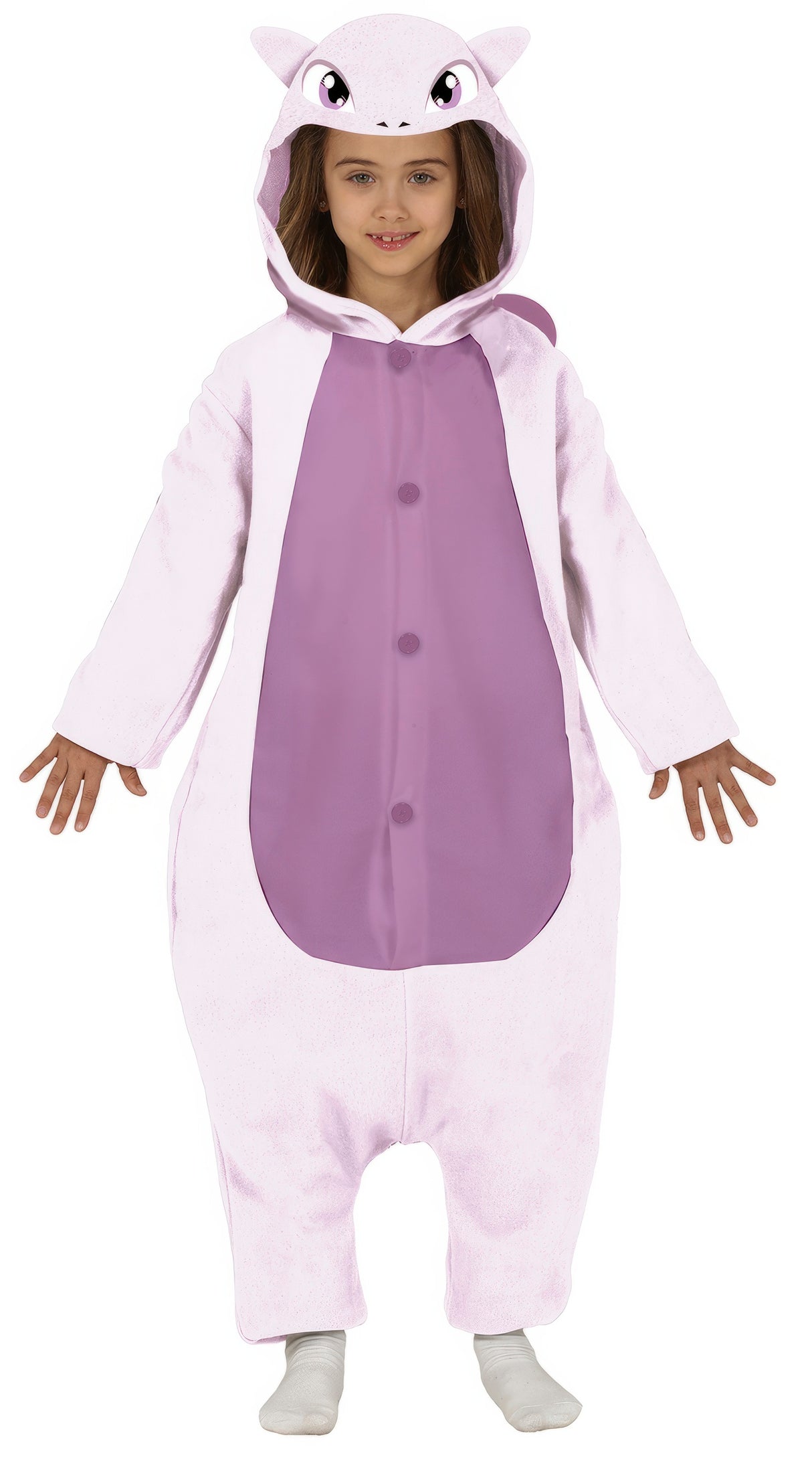 Déguisement Chat Violet Enfant - Capuche, Queue et Combinaison