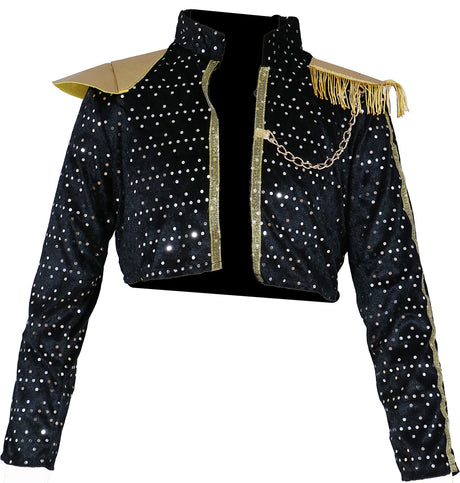 Déguisement K-Pop Argent Fille - T-shirt, Veste, Pantalon et Ceinture