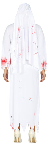 Déguisement nonne ensanglantée femme - blanc et rouge - Halloween
