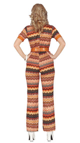 Déguisement années 70 femme brun polyester taille 36/38
