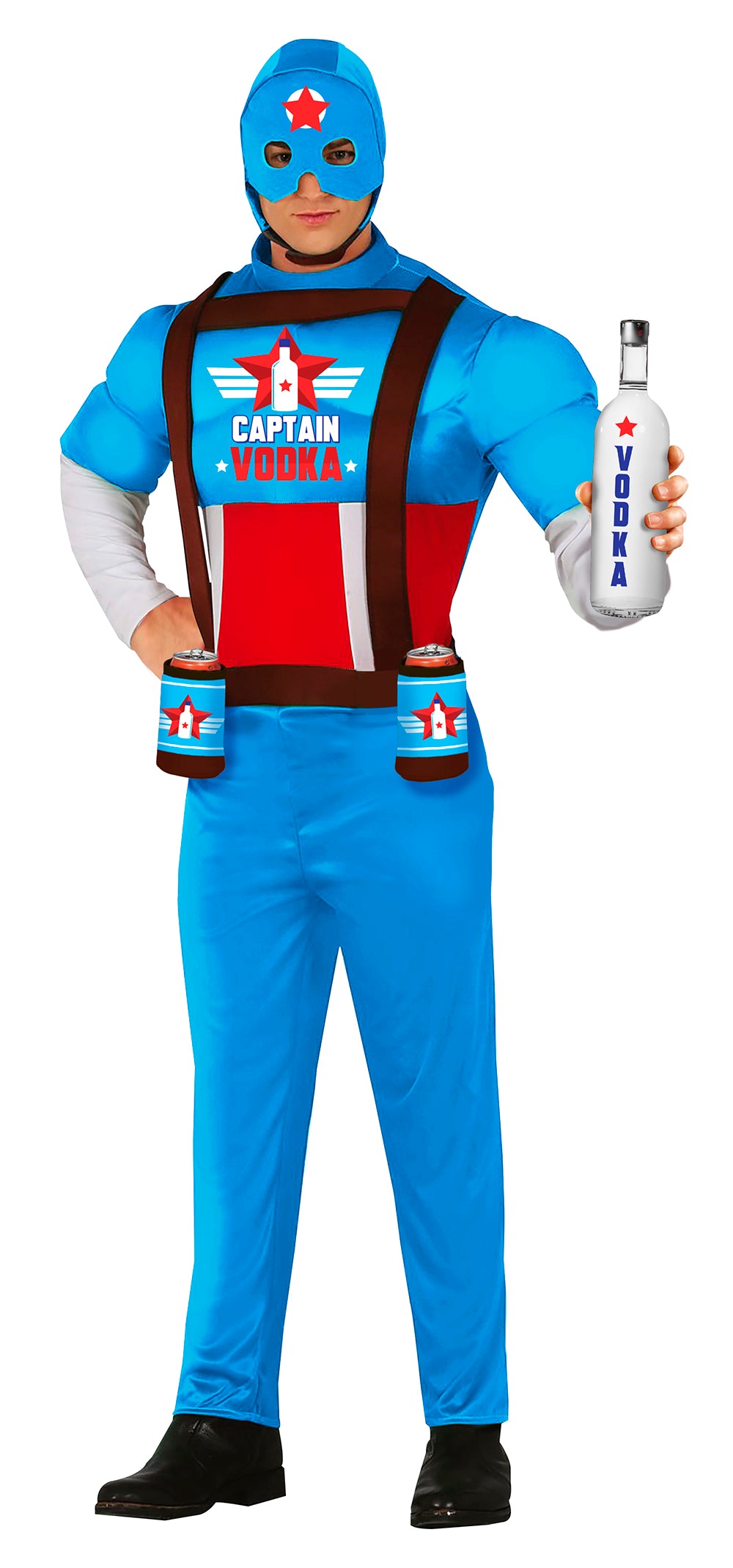 Déguisement Captain Vodka Homme - T-Shirt, Capuche, Ceinture et Pantalon
