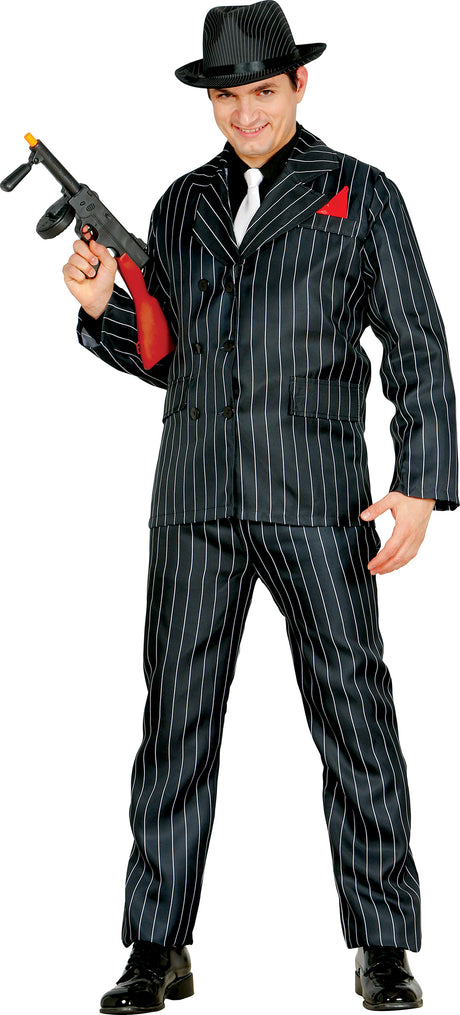 Costume gangster adulte noir - Années 20 - Taille L