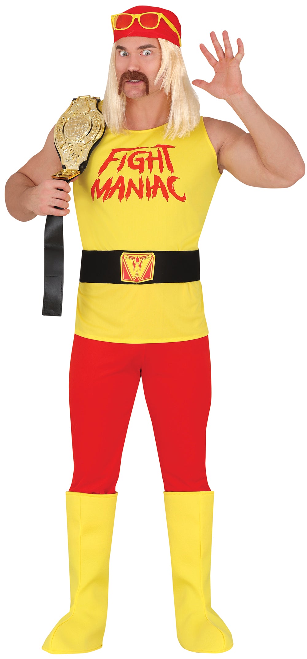 Déguisement Fight Maniac Homme - T-shirt, Ceinture et Pantalon