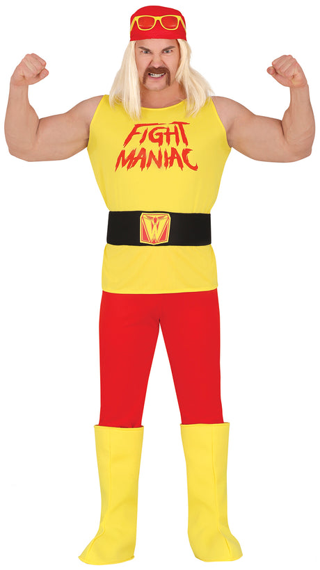 Déguisement Fight Maniac Homme - T-shirt, Ceinture et Pantalon