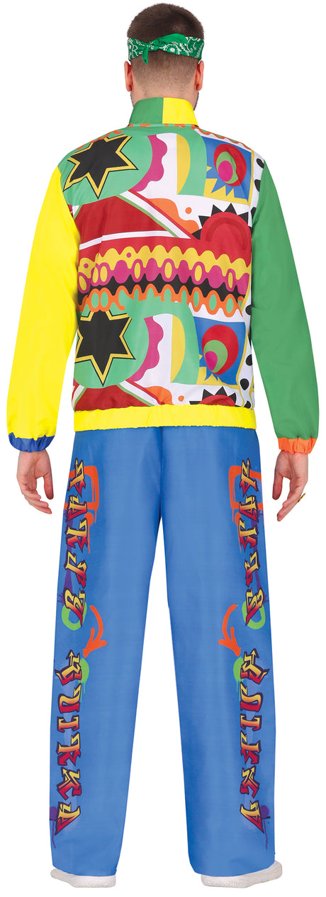 Déguisement hip hop multicolore adulte 80's
