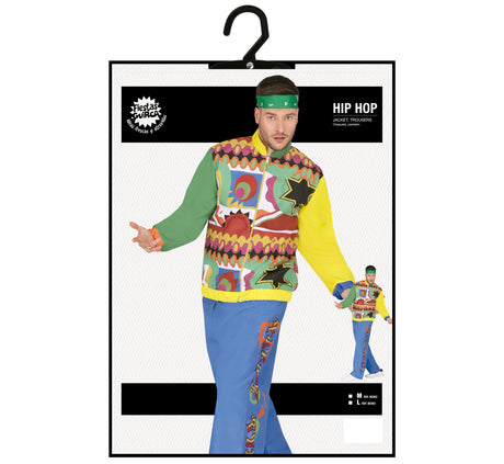Déguisement hip hop multicolore adulte 80's