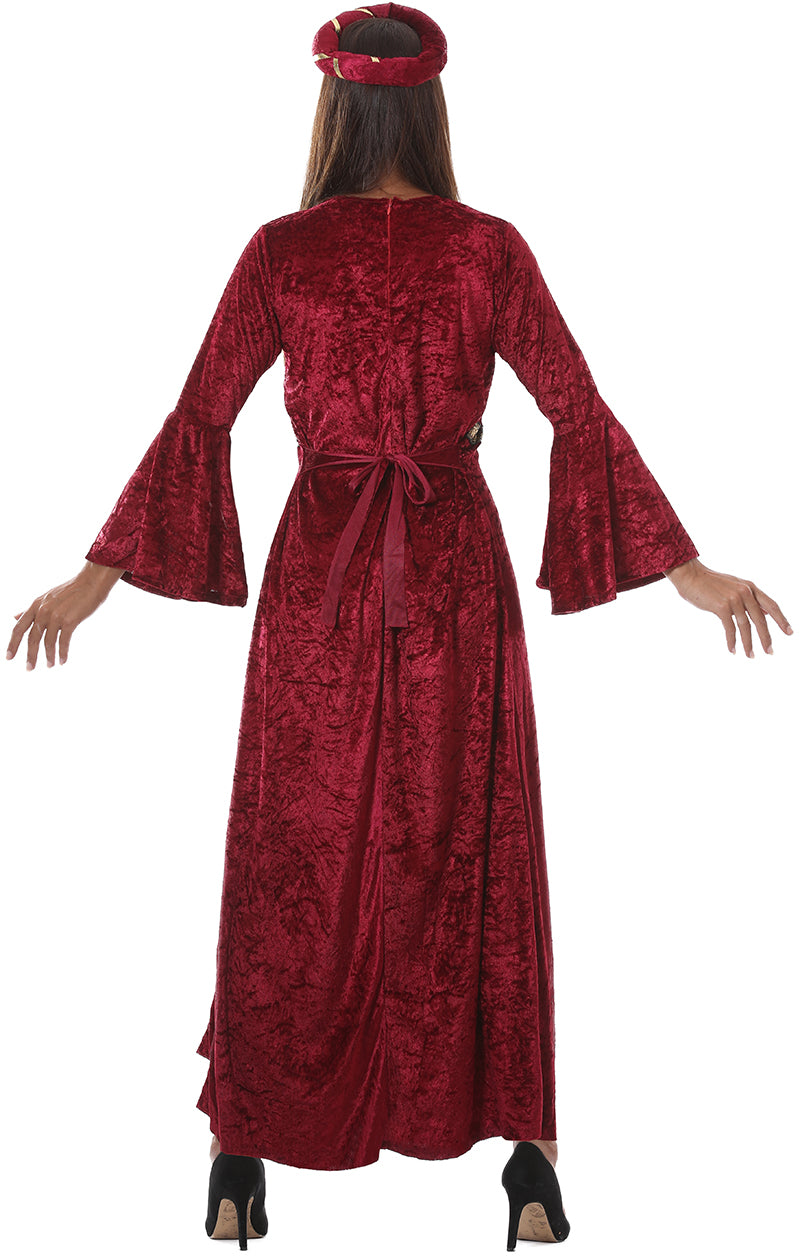 Déguisement dame médiévale bordeaux adulte taille L