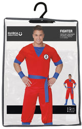 Costume adulte guerrier manga rouge et bleu - taille L