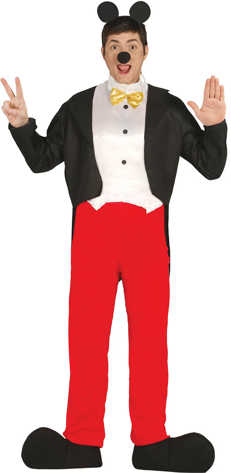 Déguisement souris adulte homme - noir et rouge - taille L