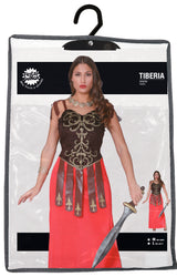 Déguisement romaine adulte - brun et rouge - taille L