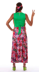 Déguisement hippie femme - multicolore et brun - adulte