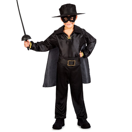Children's Don Diego costume for boys aged 5-6 years, 100% polyester, perfect for dress-up and themed parties.