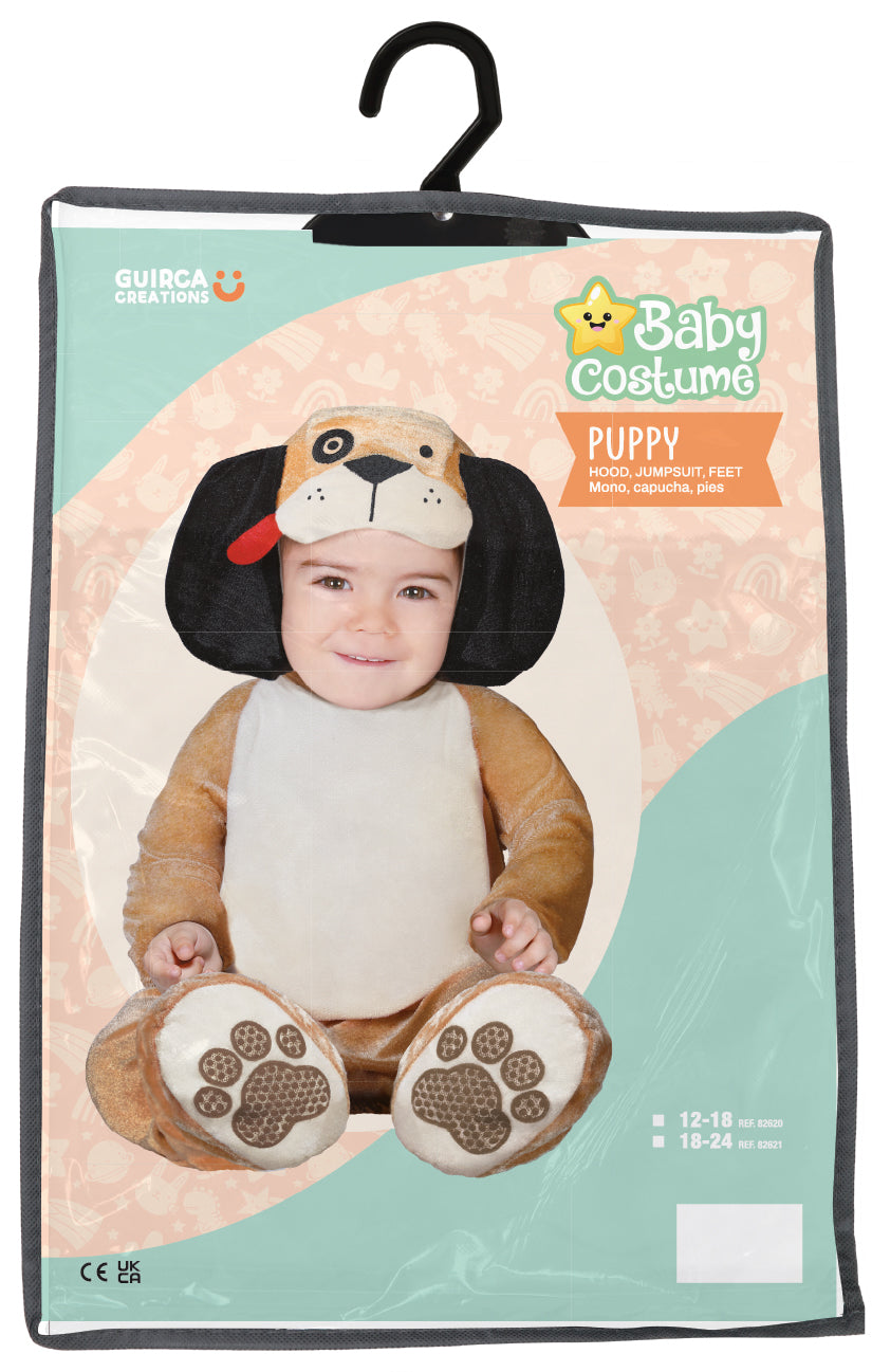 Déguisement chien bébé brun en polyester