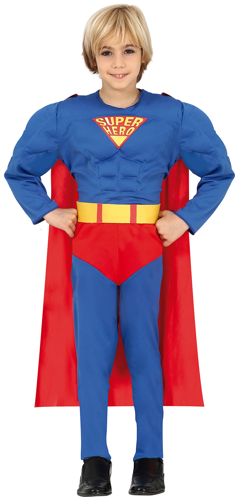 Déguisement Muscle Hero Garçon - Cape, Ceinture et Costume