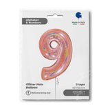 Ballon chiffre  - Rose gold holographique - 40" - Gonflage Hélium en boutique