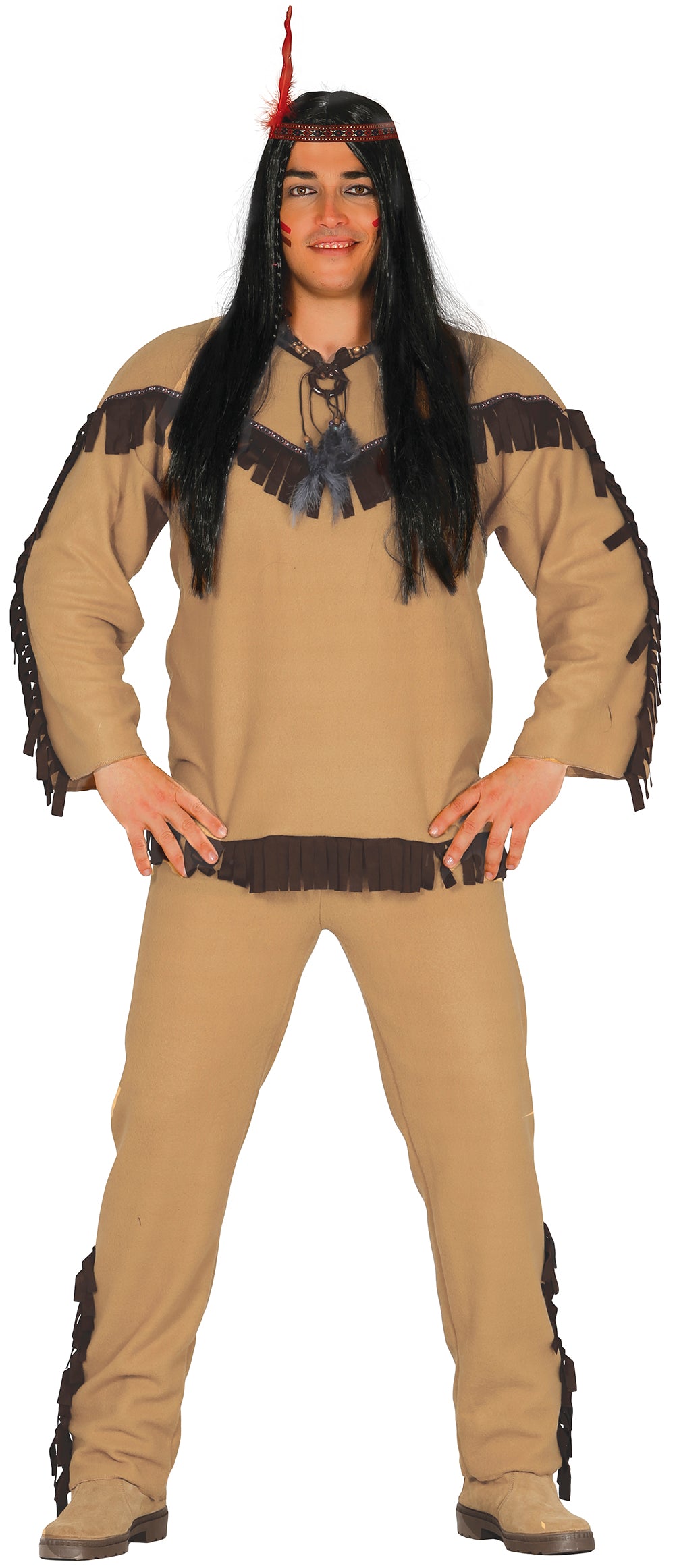 Déguisement Indien Homme - Chemise, Bandeau et Pantalon