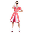 Women's 1950s Fifties Barbara costume in size small, adult rock and roll outfit made of 100% polyester.