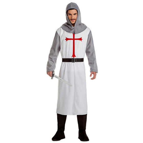 Adult men's Sir Ridley medieval costume in M/L size, made of 100% polyester, ideal for historical reenactments or themed events.