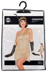 Costume charleston femme or polyester années 20