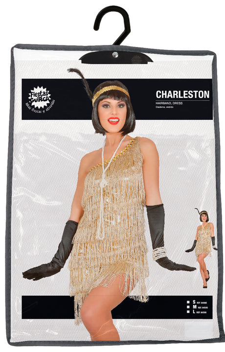 Costume charleston femme or polyester années 20