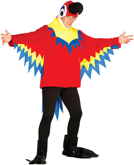 Costume perroquet multicolore adulte - polyester - taille L
