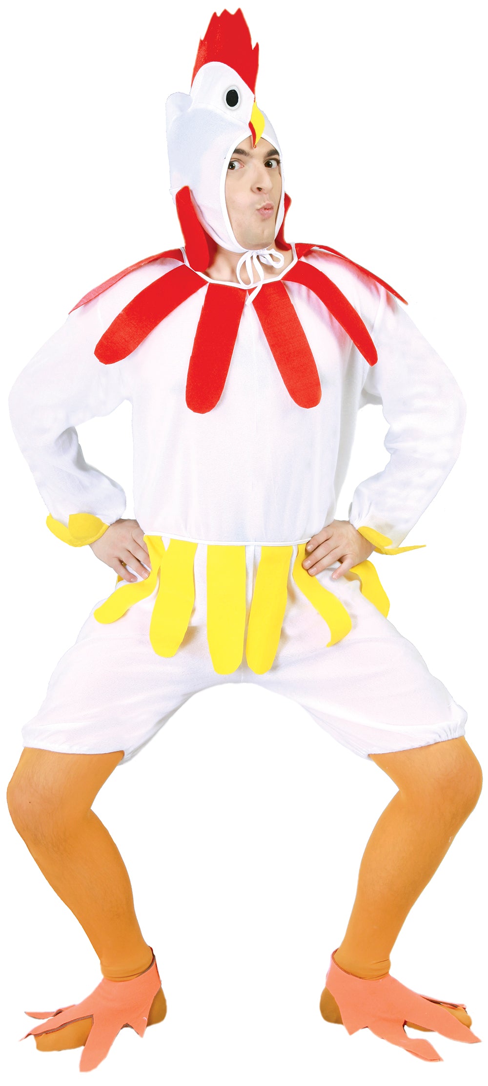 Déguisement Poule Homme - Capuche, Ceinture et Combinaison