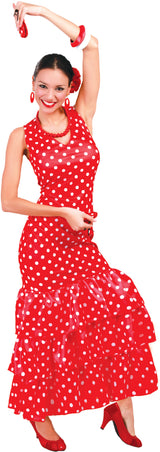 Déguisement andalouse femme adulte - rouge et blanc - taille L