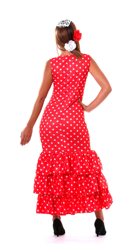Déguisement andalouse femme adulte - rouge et blanc - taille L