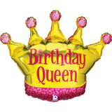Ballon Birthday Queen - Rose - 30" - Gonflage Hélium en boutique