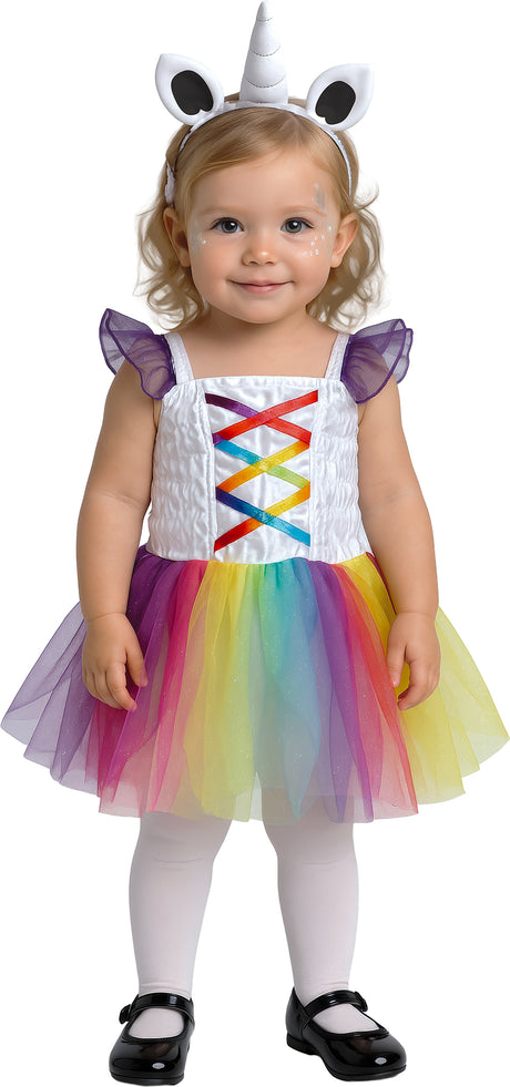 Déguisement licorne bébé blanc multicolore 12-24 mois