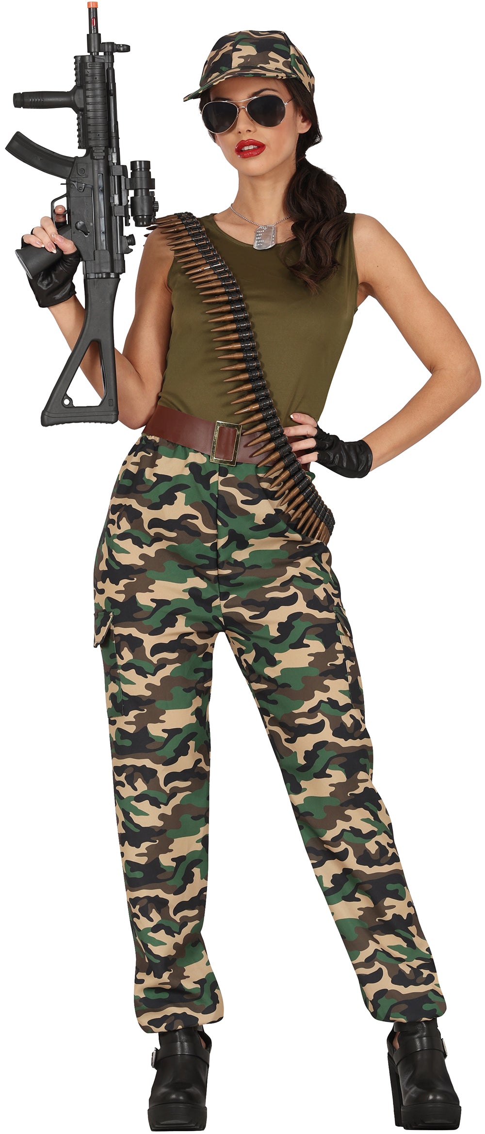 Déguisement Lieutenant Femme - T-Shirt, Ceinture, Pantalon et Chapeau