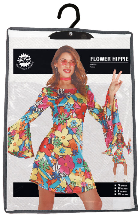 Déguisement hippie femme multicolore - Taille M