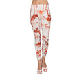 Women's Bloody Leggings in size M, horror-themed Halloween tights made of polyester and elastane, perfect for adult costumes.