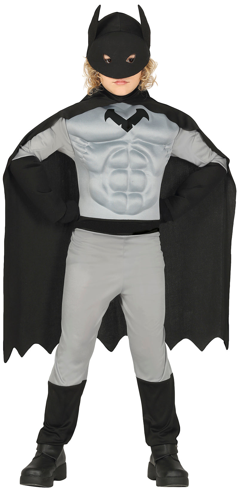 Déguisement Batman Muscle Garçon - Cape, Capuche et Combinaison