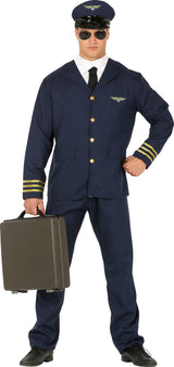 Déguisement Pilote Homme - Chemise, Veste, Cravate, Casquett