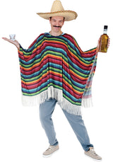 Déguisement Poncho Mexicain Multicolore Adulte