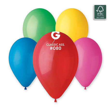 Ballons Latex Biodégradable 33Cm (13") - Finition Mat - Sachet De 50 (G120)