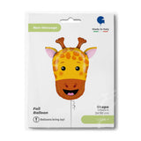 Ballon girafe - Jaune et marron - 24" - Gonflage Hélium en boutique