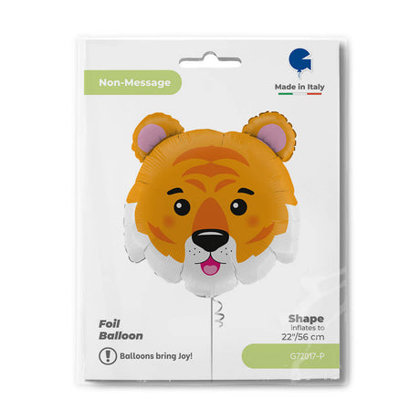 Ballon tête de tigre - 22" - Gonflage Hélium en boutique