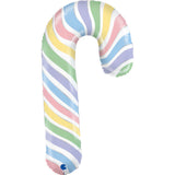 Ballon canne à sucre - Multicolore - 35" - Gonflage Hélium en boutique