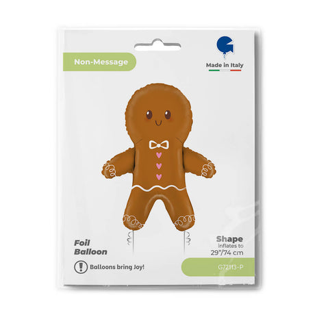 Ballon pain d’épices - Marron - 29" - Gonflage Hélium en boutique