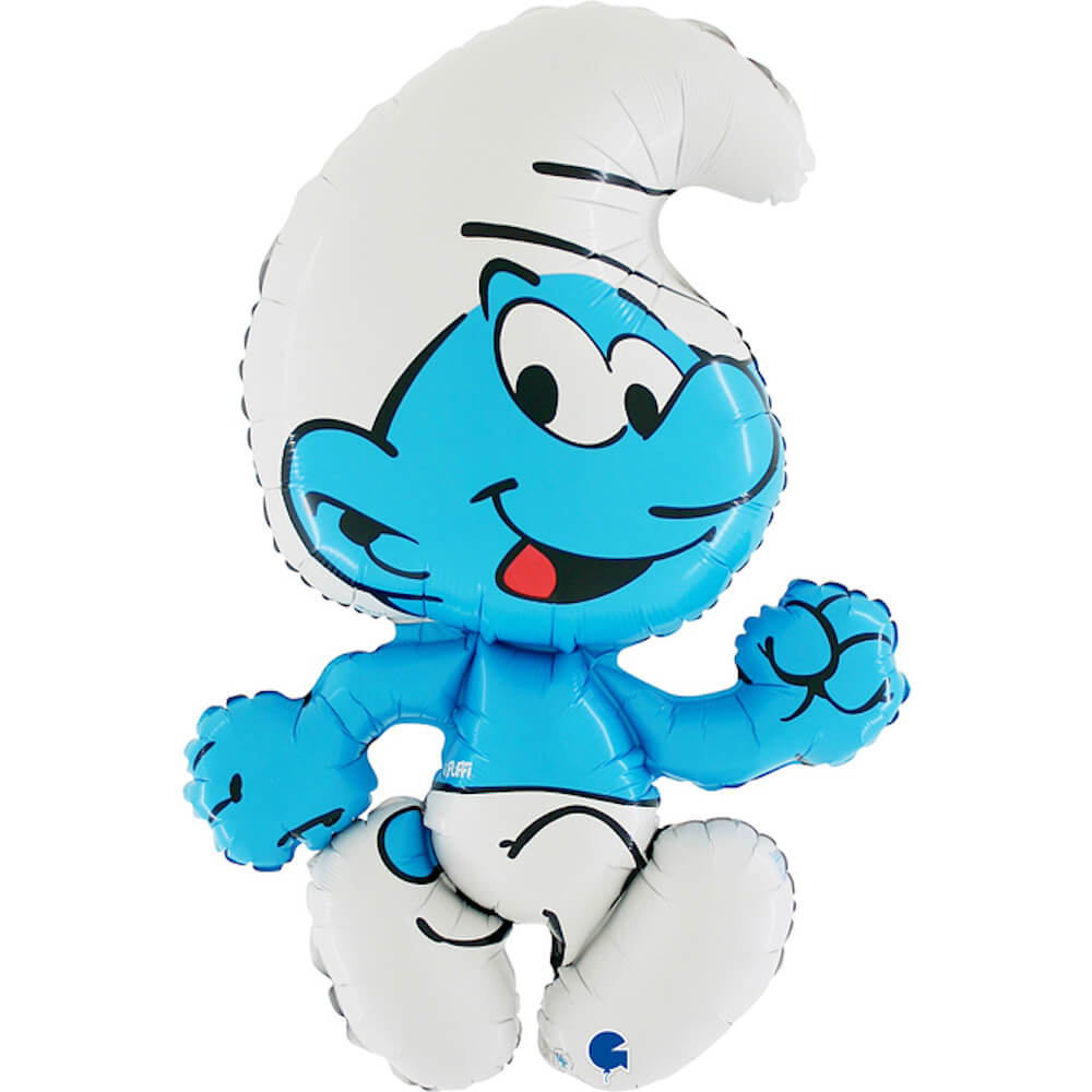 Ballon Schtroumpf bleu - 32" - Gonflage Hélium en boutique